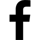 A black Facebook logo on a green background.